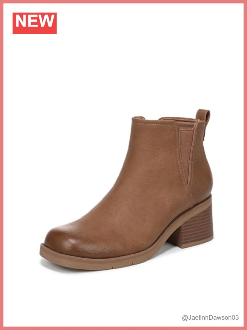 Dr. Scholl's Women's Joplin Low Ankle Bootie Square Toe Block Heel Faux Leather